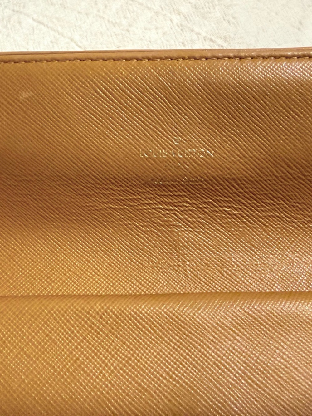 Louis Vuitton Tan Embossed Monogram Fold-Over Clutch - Picture 8 of 12